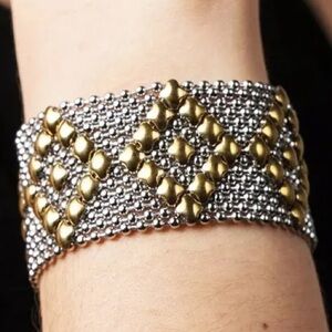 Sergio Gutierrez Liquid Metal bracelet size M 7.5 inches: silver & gold
